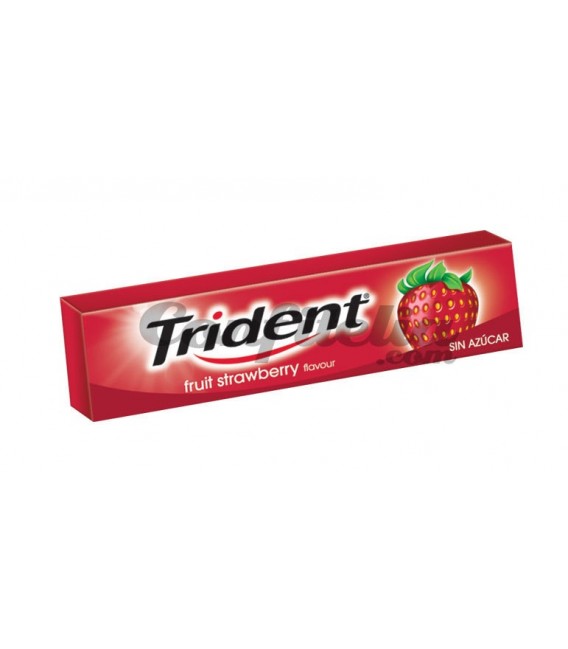 Chewing gum Trident stick strawberry sugarfree