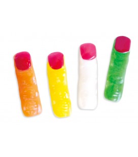 Dedos de gelatina de colores
