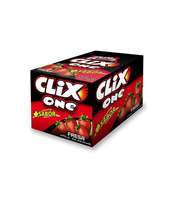Chicle Clix One fresa sin azúcar