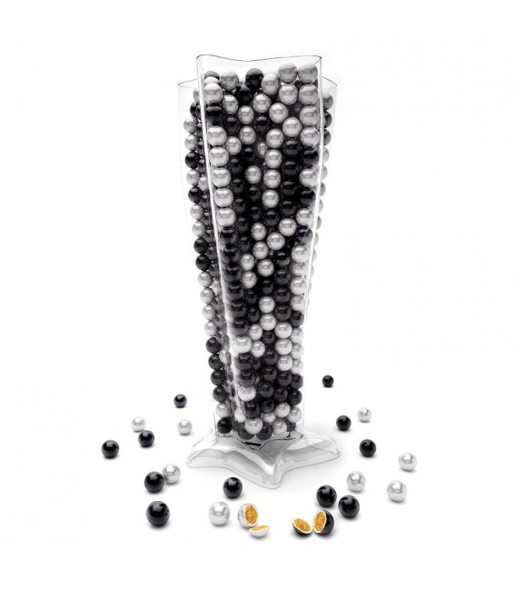 Mini Deluxe Pearl+Black vase