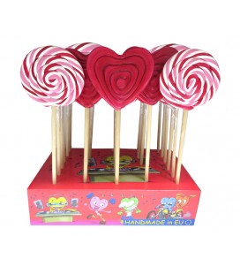 Heart and Round Mix colors lollipops