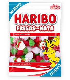 Strawberry and cream gummy jellies Haribo