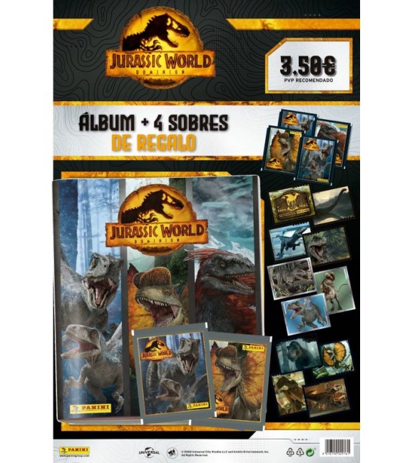 Pack lanzamiento Jurassic World Dominion Panini