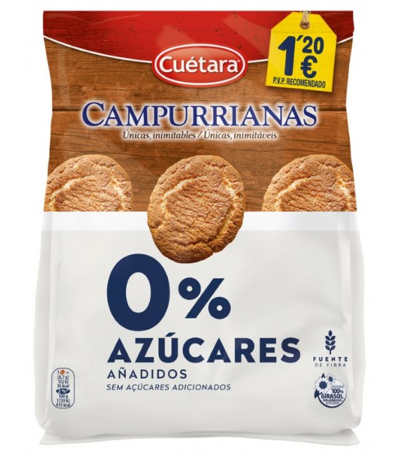 Campurrianas cookies 0% Cuetara 150 grs.