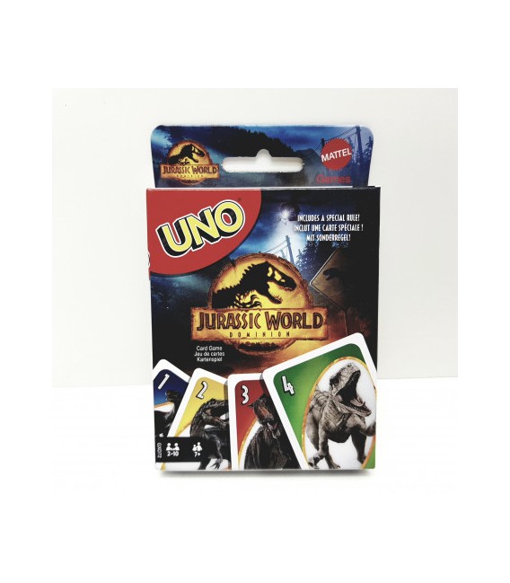 UNO Jurassic World card game Mattel