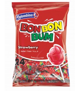 Bon Bon Bum Strawberry lollipops