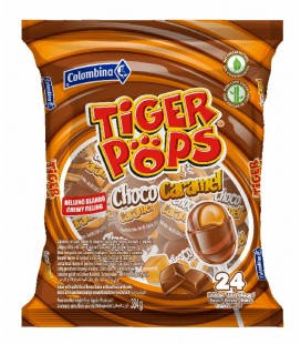 Tiger Pops Choco lollipops Colombina